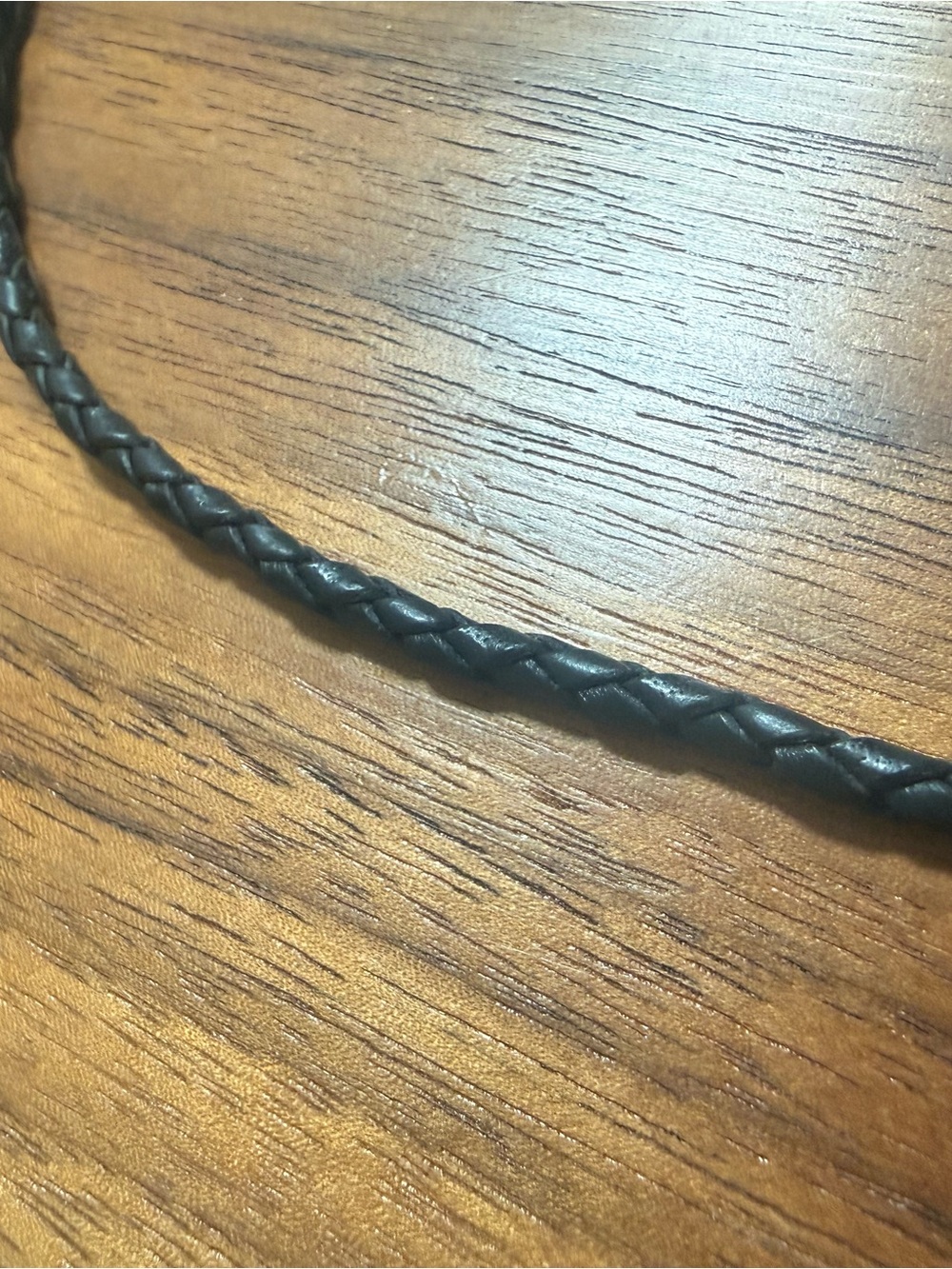 Pandora Black Braided Leather Double Wrap Bracelet with Sterling Silver moments - Picture 8 of 9